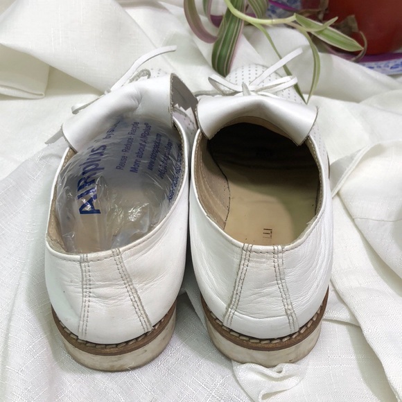 Leather White Fringe Lace Loafers 38 - Picture 4 of 8